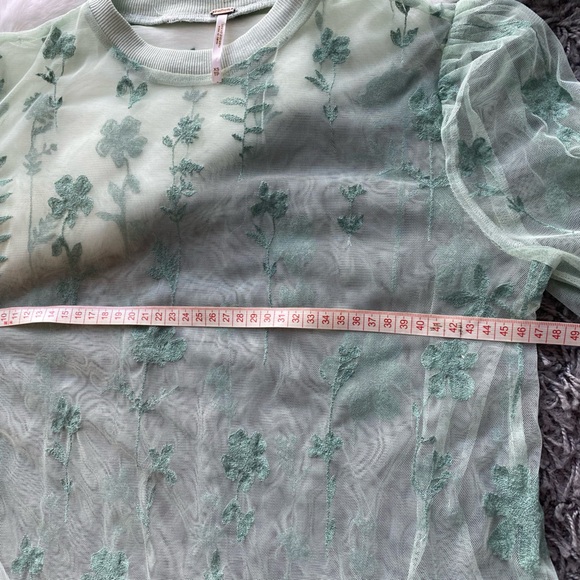 Free People Floral Sheer Tunic Top - Picture 5 of 6